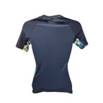 Kanu Eden SS Rashguard Sz XS Navy Blue Floral 50+ SPF Pullover Surfboard Active Photo 3