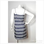 J.Crew Blouson Tankdress navy cream dress size 0 Photo 2