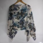 Beautiful S Aquamarine Gray Butterflies Scarf Top Blue Size undefined Photo 4