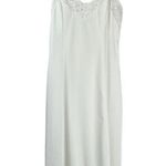 Vintage Union Made Wonder Maid Non Cling Slip Dress White Lace Nylon Sz 32 Small Photo 0