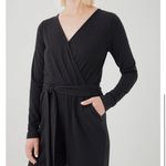 Pact  Luxe Jersey Wrap Jumpsuit - Black - Large Photo 6