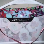 ZARA  Women's Floral Print Satin‎ Blouse Multicolor Size M Casual Photo 4