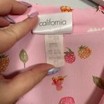 Zoe California Women L Pink Fruit Berry Shirt Short Sleeve Button Front Summer Size L Photo 5