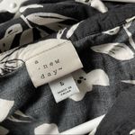 A New Day 2/$15 L- Black and White Floral Women’s 3/4 Sleeve Lightweight Shirt Photo 3