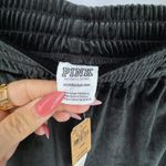 PINK Victoria's Secret Black Velvet Rhinestone Logo Wide Leg Lounge Pants XS NWT Size undefined Photo 1
