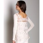 Free People  Easy Breezy Jersey Lace Back Tee Smal Navy Blue Long Sleeve Photo 12