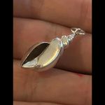 Silver plated seashell sea shell cute i9 Photo 3