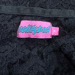 Edikted  Melia Sheer Lace Mini Dress Black Women’s Small Photo 2