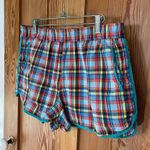 Urban Outfitters  UO Bryce Colorful Plaid 100% Cotton Pull-On Shorts - Sz L Photo 4