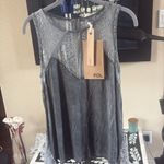 POL Gray Lace Women's Top Photo 5