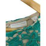 New York & Co. Sleeveless Lace Overlay Green Sheath Dress Women's 12 Photo 7