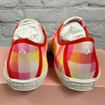 Kate Spade NEW  Tennison Pink Madras Plaid Fashion Sneakers Shoes Lace-Up 8.5 Photo 3