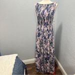 Kay Unger New York Size 2 Purple Floral Luisa Pleated Gown Dress Formal Wedding Pink Photo 3