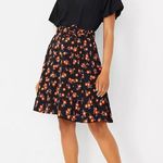 Ann Taylor NWT multicolor floral tie waist full skirted mini skirt Size 14 Photo 0