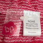 BP  Red and Silver Striped Infinity Knit Scarf - 38” x 35” - VGUC Photo 2