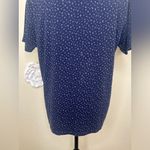 Brooks Brothers NTM: Vintage  Short Sleeve Navy with Delicate Floral Top Sz Large Photo 11