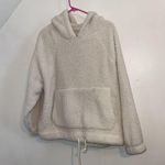 American Eagle beige Cozy Fluffy Sweater size large w/ adjustable cinched waist Photo 3