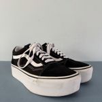 Vans Old Skool Stackform Black Suede Platform Sneaker Shoes Photo 1