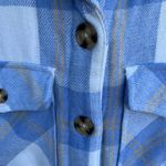 Members Mark Shirt Jacket Blue Plaid Wool Acrylic Oversized Small NWT Sherpa Lined Button Down Photo 7
