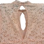Bebe Y2K  barbiecore coquette vintage Lace High-Neck Key-Hole Mini Dress, Size M Photo 3