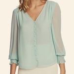 1. State State Smocked Detail Button-Up Shirt | M NWT​ Photo 0