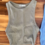 ZARA Green/taupe  tank top Photo 0