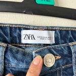 ZARA NWOT  Size 6 Dark Wash Straight Leg Blue Denim Jeans Classic 5 Pockets Photo 2