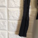 About A Girl  striped black tan mesh lightweight sweater‎ top women’s size M Photo 1