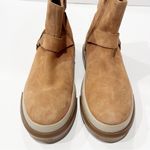 Free People  Bodhi Harness Sneaker Tan Suede Leather Zip Size 9 NEW Photo 4