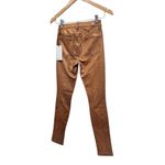 7 For All Mankind Skinny Ankle Pants Size 24 Womens Tan Faux Leather NEW Photo 3