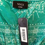 VICI Green and White Mini Skirt Photo 3