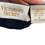 Victoria's Secret Victoria’s Secret Vintage Gold Label Blue Satin Indie Boho Button Up Sleep Top Photo 5