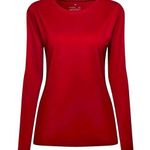 NWOT Women's Long Sleeve Athletic Crew Neck lightweight Shirt Great For Exercise Red Size XL Photo 0