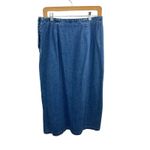 Eddie Bauer Vintage  Skirt Women 12P Blue Maxi Denim Modest Western y2k Photo 1