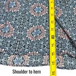 T Tahari NEW Tahari Blue and Red Geometric Floral Blouse Artsy Career Bohemian Peasant 3X Photo 10