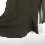 ZARA  Olive Green Mini Dress Size Medium Long Sleeve Drop Waist Shift 100% Cotton Photo 8