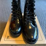 Dirty Laundry  Glossy Black Combat Boots Photo 1