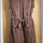 J.Crew Elegant Brown Zip Up Short Sleeve Dress. Size-6 Photo 1
