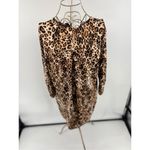 Month Of Sundays Cheetah Print Roll Tab 3/4 Sleeve Shirt Womens Size 1X Photo 7