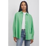 Rails  Kelly Green Oversized Button Down Shirt Photo 1