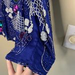 Moonlight Vintage Silk Beaded Evening Women’s Jacket Floral XL Photo 3