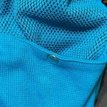 Avenue Women's Full Zip Jacket Waffle Knit Teal Blue Size 22/24 Cotton Stretch Photo 5