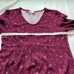 Boden burgundy‎ floral printed prairie dress Purple Size 10 Photo 6