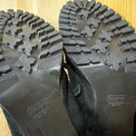 Coach Vintage  Kristy Black Suede Fur Trim Lace Up Heeled Mules Size 11 Photo 11