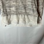 Como vintage Marled Gray Top with Lace Trim Photo 4