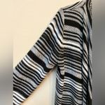 Faded Glory Striped Open Front Cardigan Sweater Black Gray White – Size Large Photo 2