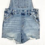 Judy Blue  Cutoff Overall Shorts Size XL Raw Hem Stretch Shortall Photo 3