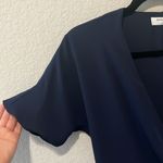 Babaton  (Aritzia) Wallace Navy Short Sleeve Wrap Dress, Size XS Photo 4