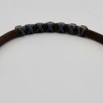 Boho Leather Bracelet Purple Gemstone Cord Wrap Rhinestone Brown Stone Photo 9