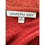 Samantha Grey Suede Feel Button Shirt Blazer Lightweight Jacket Sz 14 Orange Photo 6
